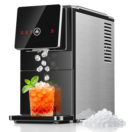 Electactic Nugget Ice Makers Countertop,Portable Ice Maker with Self-Cleaning,35Lbs Per Day,Automatic Ice Drop Design,One-Click Operation,1.8L Water Tank,1.5Lbs Ice Storage,for Multi-Scenario Use
