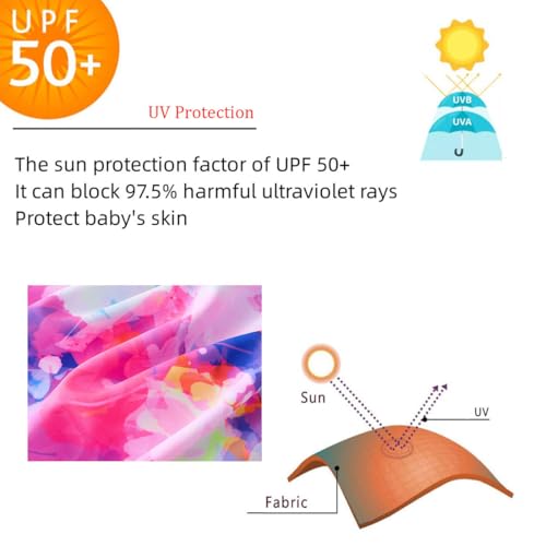 Image of UMELOK Girls Long Sleeve Rash Guard One Piece Swimsuits with UV Protection Sunsuit