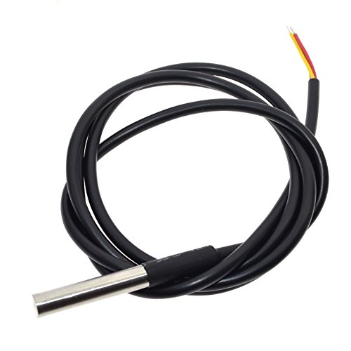 Stayhome 10PCS Digital Temperature Temp Sensor Probe DS18B20 for Thermometer 1m Waterproof 100CM