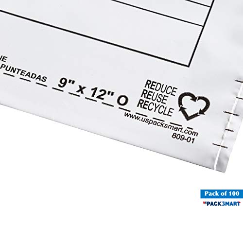 USPACKSMART Deposit Bags with Security Tape Tamper Evident 100-Pack Opaque Plastic for Bank Deposits and Cash Handling 12\"x16\" (Ref 813-00) - Thumbnail 6