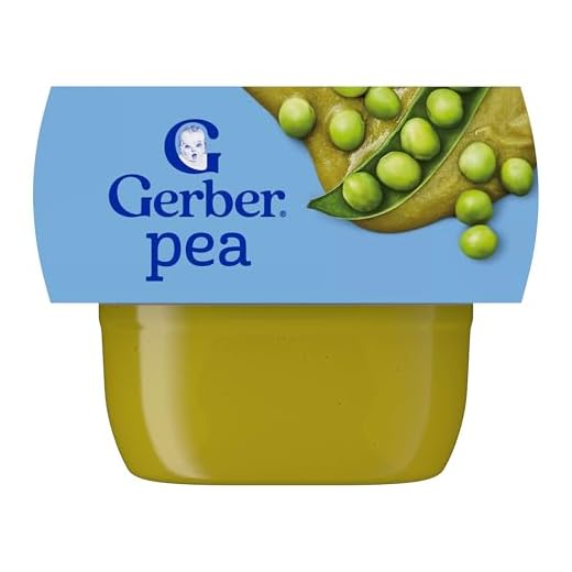 Gerber 1st Foods Baby Food, Pea Puree, Natural & Non-GMO, 2 Ounce Tubs, 2-Pack (Pack of 8)