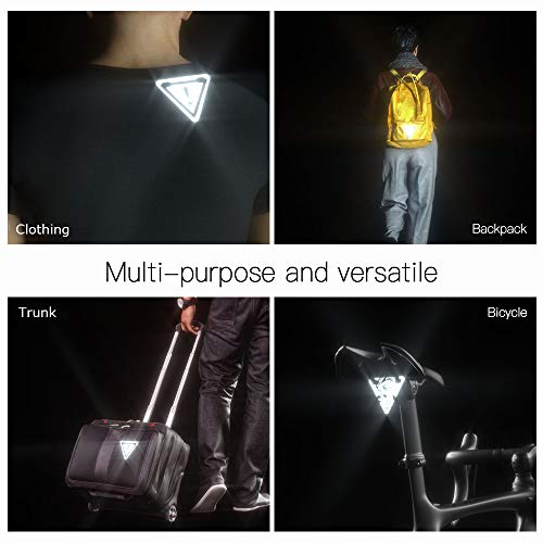 Sinal Reflexivo, Romacci 3 Pack Ciclismo Sinal Reflexivo Bicicleta Aviso Triângulo Refletor Noturno