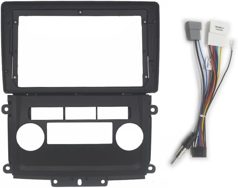 9 Inch 2 Din Head Unit Car Radio Frame Kit Compatible with Frontier Xterra 2009-2012 Auto Stereo Dash Fascia Trim Bezel Faceplate(Fascia and Cable)