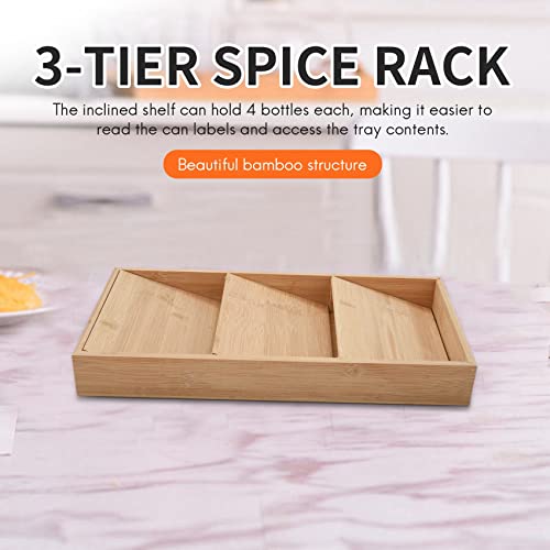 Wobekuy Rack - Organizer a 3 scomparti, in bambù