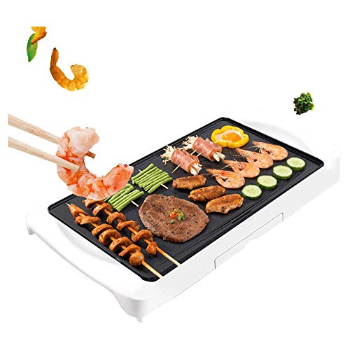Elektrischer Teppanyaki-Tischgrill, Grillplatte, Mit Antihaftbeschichtung, Mit 5 Stufen Einstellbarer Temperaturregelung Und Schnellem Aufheizen, 1800