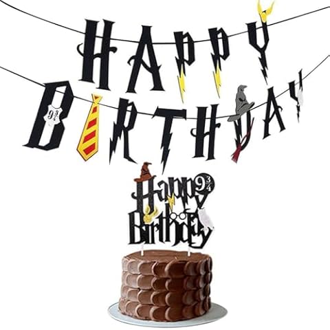 Wizard Theme Birthday Cake Topper Set Cover