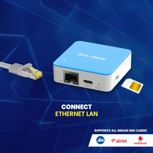 HI-Focus LTE 4G Sim Router|Support 4G or 5G Sim All Carrier|Upto 150 MBPS Speed|Long Range Coverage 150 Mbps 4G Router |Ethernet|2.4Ghz WiFi|... - Image 3