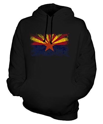 Unisex Arizona State Distressed Flag Mens/Womens Hoodie