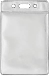 Lanyard ID Badge Holder, Clear, 50/Pack (75684)