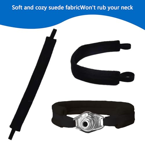 2pcs tracheostomy tube holder adjustable tracheotomy intubation securement tape securemenreusable tie for post neck surgery supplies soft reusable trach tiesblack