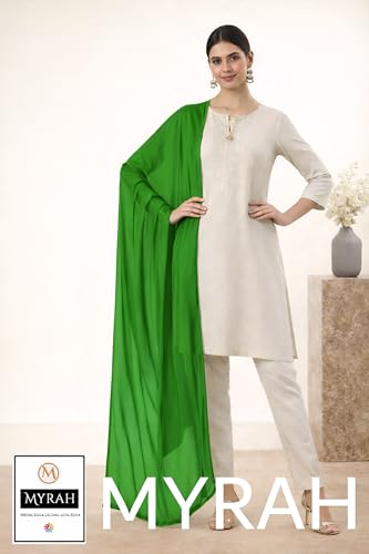 Image of MYRAH Chiffon Solid Casual Daily Use Dupatta For Women's & Girls Length - 2.50 Meter
