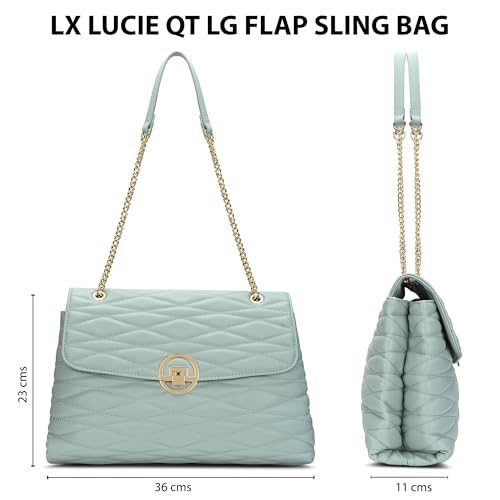 Image of Lavie Luxe Women's Monogram Wella 3-Compartment Satchel Handbag | Satchel Bag for Work | Ladies purse | Stylish Shoulder Bag | Gift For Women