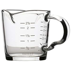 Cabilock Ounzen maatbeker met schaal keuken glas maatbeker 100ml espresso glas keuken bar restaurant vloeistoffen droge stoffen meetgereedschap