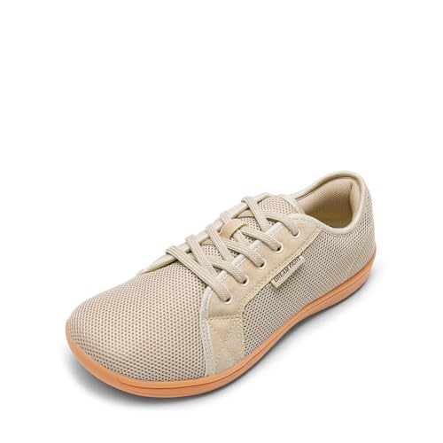 DREAM PAIRS Women's Barefoot Walking Wide Toe Box Zero Drop Minimalist Sneakers Non Slip Breathable Comfortable Lightweight Walking Shoes 8 Wide Light Brown