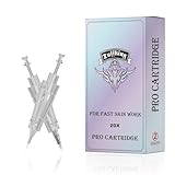 20PCS Assorted Tattoo Cartridge Needles, Pro Disposable Makeup Cartridges Needle for Microblading, Mixed Size 1RL 3RL 5RL 3F 5F 7F, Round Liner Flat for Eyebrow, Eyeliner, Lip (20PCS)