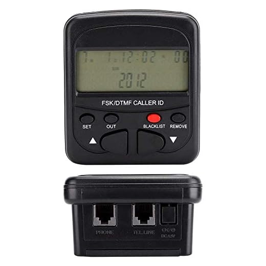 Tangxi Bloqueur d'appels téléphoniques Fixes, téléphone CID - Bloc d'appels Automatique pour téléphone à Domicile, Dispositif de Blocage d'appels téléphoniques à écran LCD de 1500 numéros Robocalls