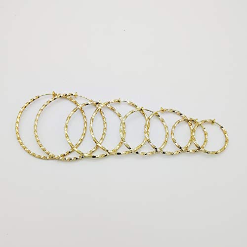 Laxpicol Twisted Large Clip On Earrings Gold Tone 1.18In/1.57In/1.96In/2.36In 4Pcs Hoop Earrings Clip On Earrings For Women Girls No Piercing #TOP2