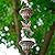 Qipade Rain Chain for Gutters, 8.7 Ft Rain Chains with 12 Cups & Detachable Hummingbird Decor, Adjustable Rain Catcher Chain with Bell for Eaves Drainage, Replacement for Downspout