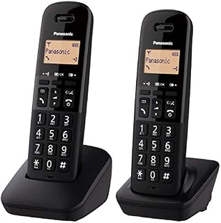 Panasonic KX-TGB612EB Big Button DECT Cordless Telephone with Nuisance Call Blocker (Twin Handset Pack)  Black