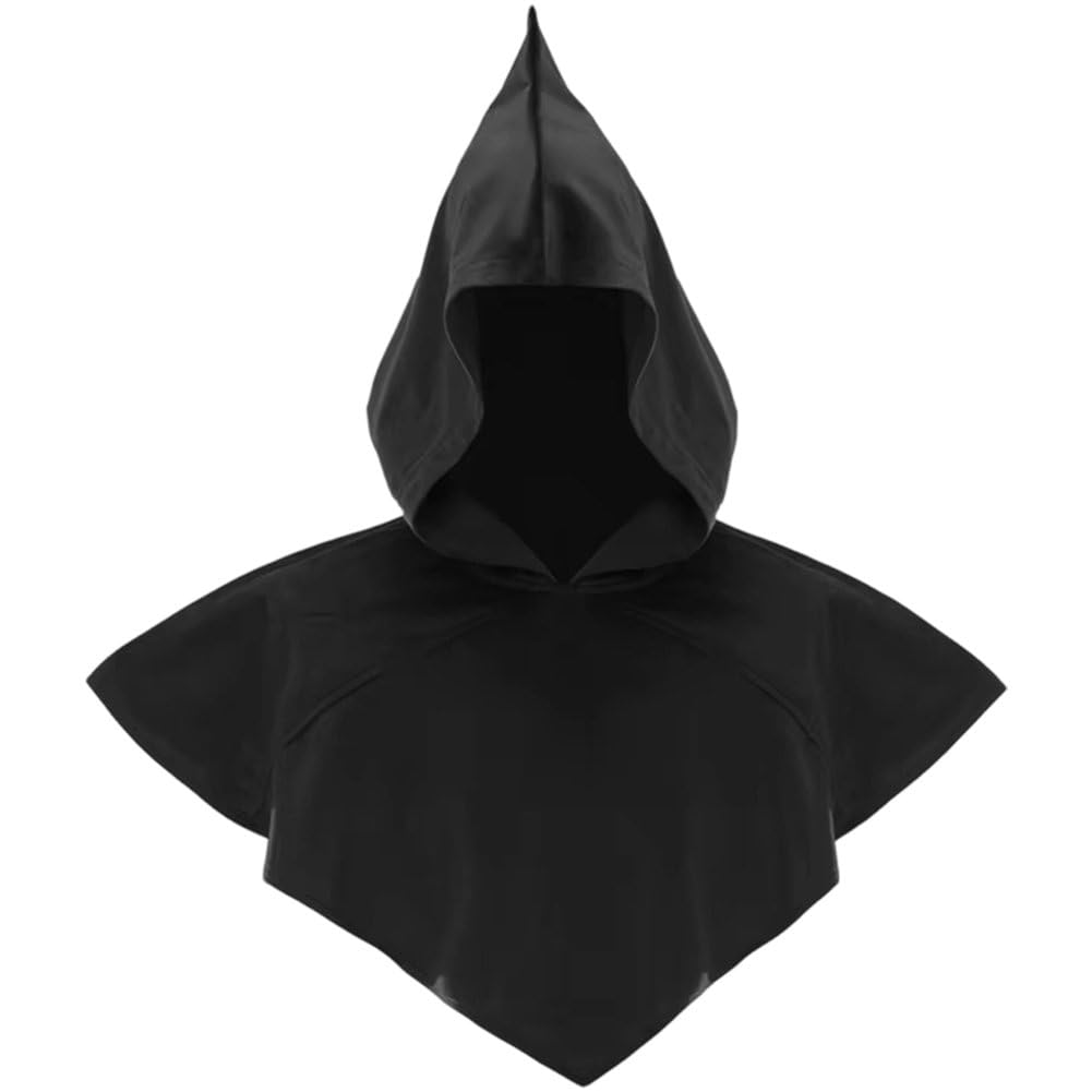 Sslvya Halloween Grim Cowl Cloak Medieval Wicca Pagan Hood Hat Cosplay Costumes Hooded Poncho Fancy Dress Acssesories