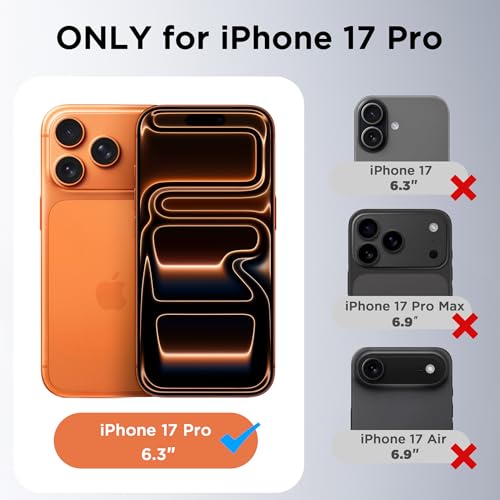 Image of CACOE Magnetic Case for iPhone 17 Pro 6.3 inch, Orange
