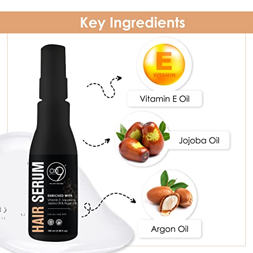 Image of Oxi9 Hair Serum Enriched with Jojoba Oil 100 ml | Paraben Free | For Smooth & Shine Hair
