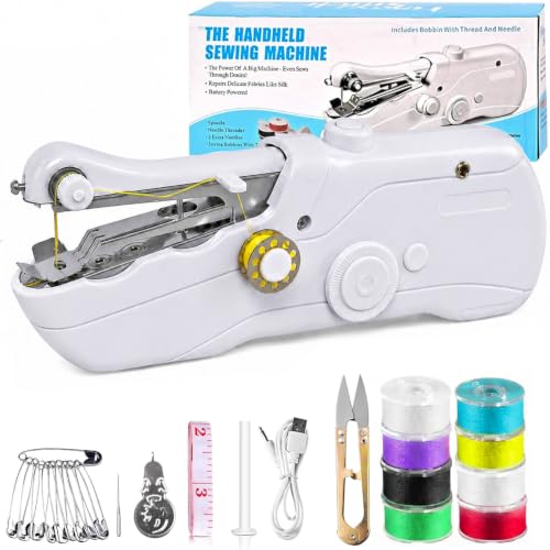 Handheld Portable Sewing Machine – Includes Needle & Thread Kit, for...