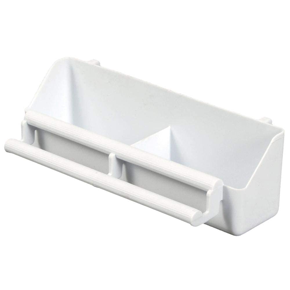 Pets Wizard Bird Cage Plastic Food Feeder Bowl/Rectangle Cups (Food & Water Feeder) (Set of 2, 600ml, White Colour) (B08X76YB25) Amazon Price History, Amazon Price Tracker