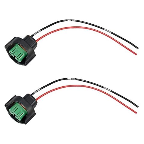 YUNPINGCAR H11 H8 881 880 Female Adapters Wiring Harness Sockets Wire Pigtails For Headlights or Fog Lights Retrofit (Pack of 2) (H11 wire connector) Cover