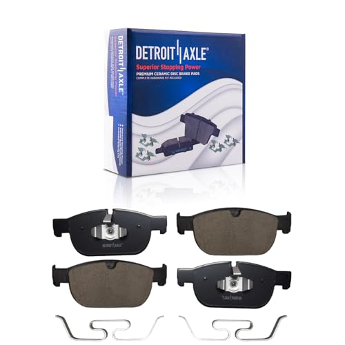 Image of Detroit Axle - Front Brake Pads for Volvo S60 S90 XC60 XC90, V60 V90 Cross Country Recharge, C40 XC40 Rechange, Ceramic Brake Pads with Hardware Replacement