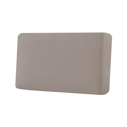 H.VERSAILTEX Super Stretch Individual Seat Cushion Covers Sofa Covers Couch Cushion Covers Slipcover Sets Thick Jacquard Textured Twill Fabric (1 Piece Loveseat Cushion Cover, Taupe)