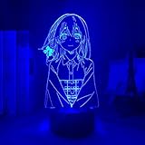 HYMJ Nachtlicht für Kinder, 3D-Lampe, 3D-Lampe, Miete eine Freundin, Anime, Waifu, Sumi, Sakurasawa LED-Nachtlicht für Schlafzimmer, Dekoration, Geschenk, Nachtlicht, 16 Farben, Fernbedienung