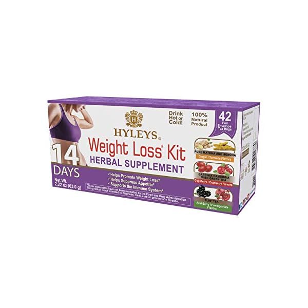 Hyleys 14 Day Weight Loss Tea - 42 Tea Bags (1 Pack), Detox Tea for Cleanse (100% Natural, Sugar Free, Gluten Free and Non-GMO)