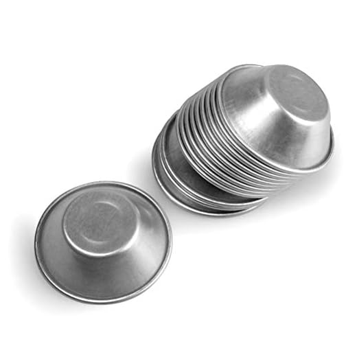 25 moldes de aleación de aluminio para tartas de huevo, forma redonda, para magdalenas, mini moldes de metal reutilizables, para hornear magdalenas, galletas (plata)