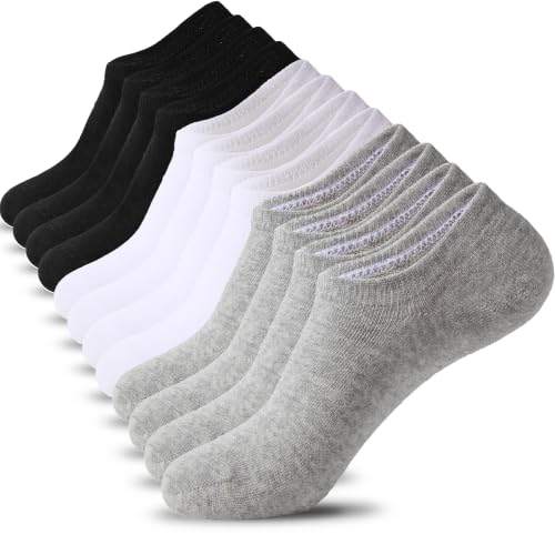 Nroktia 6/10 Pairs Non-Slip No Show Socks Men's & Women's Low-Cut Liners