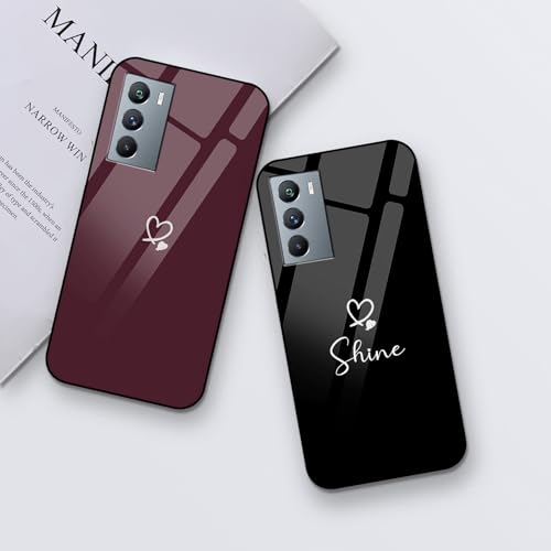 Image of COLORflow Back Cover Compatible with iQOO 9 SE 5G | Cute Korean Hearts Customized | Shockproof TPU Bumper with Camera Protection Back Cover Compatible with iQOO 9 SE 5G
