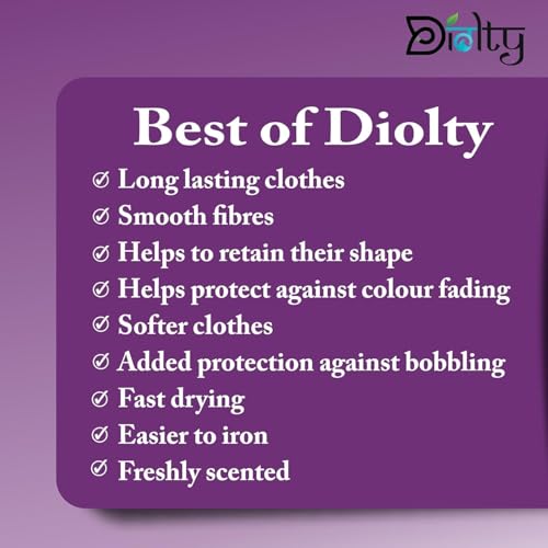 Image of Diolty Fabric Conditioner 5L - Lavender | Premium Softness, Long-Lasting Freshness | Hand & Machine Wash | Family-Sized Reusable Can, Made in India