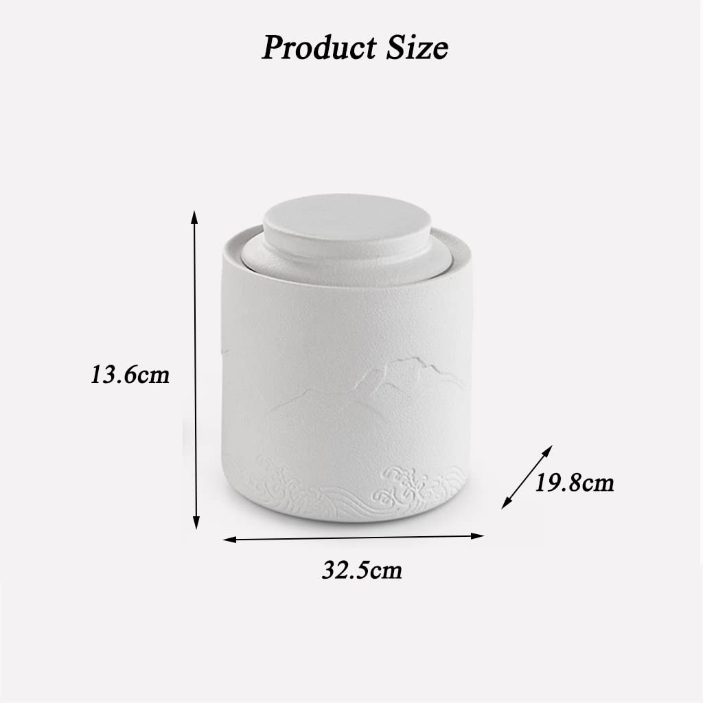 Barattoli da tè Barattolo per Alimenti in Ceramica con Coperchio ermetico, Confezione Regalo in Barattolo da tè Resistente all'umidità in Stile Semplice Bianco e Nero Confezione p