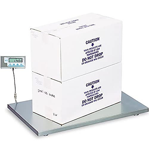 Brecknell PS500-22S, Compact Lightweight Floor Scale, 500 lb x 0.2 lb, 22in x 22in