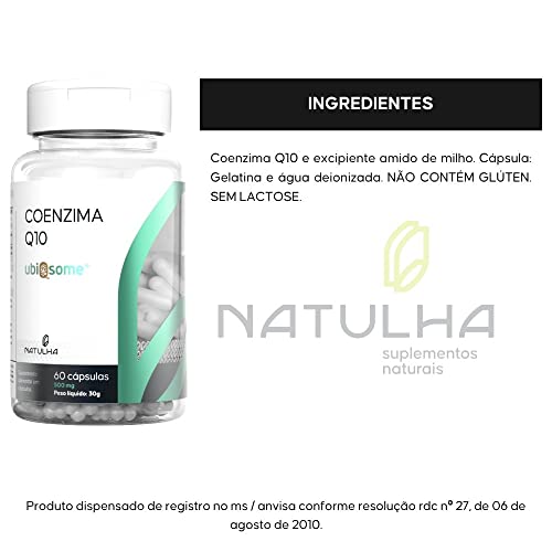 Kit 3x Coenzima Q10 (ubiquinona) 60 Cápsulas - Natulha