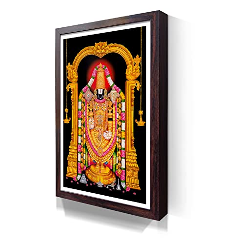 Tirupati Balaji Lord Venkateswara Religious Wood Rectangular Photo ...