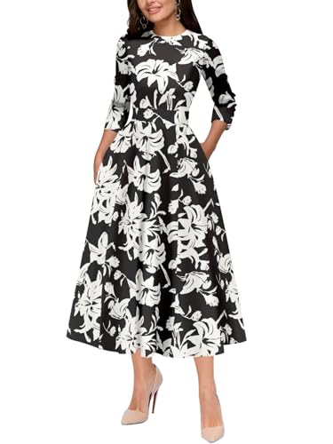 Image of Simple Flavor Women's Vintage Dress Sleeveless O-Neck Party Cocktail Dress