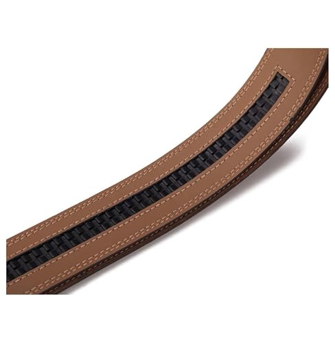 Men's Leather Belt Replacement Strap - 35mm Ratchet Belt Leather Refill - Business Casual Belt for Men - 1 3/8" Wide - Up to 45" Waist3