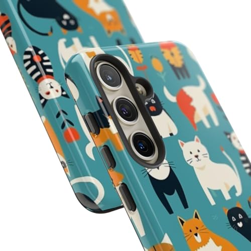 Coque Samsung S24 chat coloré, l'accessoire tendance idéal