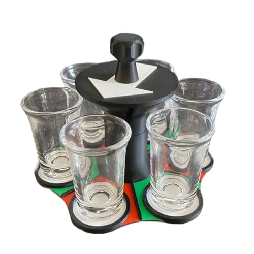 Genérico Ruleta de Chupitos Juego de Beber - Divertido Juego De Shots con Ruleta - Suministros para Camping Parejas Solteros Halloween Despedida De Soltero Fiestas Citas