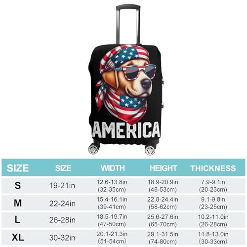 Golden Retriever Dog America Flag Luggage Cover Travel Suitcase Cover Luggage Protector 22-24 Inch2