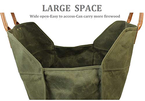 Inno Stage Heavy Duty Firewood Log Carrier Tote Bag, Large Wood Storage Hay Hauling For Fireplace Fire Pit Outdoor Camping, Bbq Barbecue #TOP4
