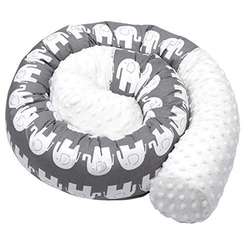 Xiaotian Valla De Seguridad del Bebé/Inicio Valla De Tela De La Cuna Universal Barandilla Bebé Recién Nacido con Cremallera Anti-Colisión Barandilla De La Cama De Tela Portátil Elefante 2M