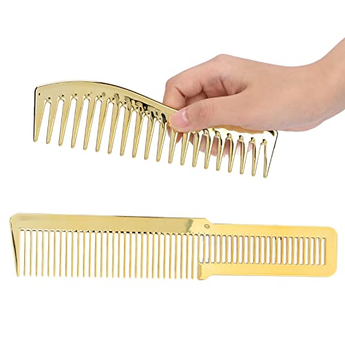 Peine para cortar cabello resistente al calor dorado miniatura 2