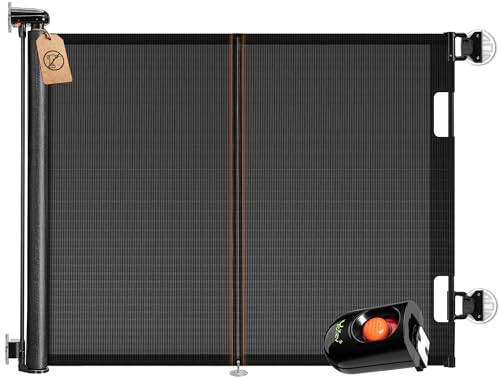 Ycozy Cancelletto per Bambini Estensibile Scale Senza Fori 0-150cm Cancelletto per Cani con Barre Rinforzato Impedire Strisciamento, Retrattile Cancello Bambini per Scale Barriera Interni Esterni